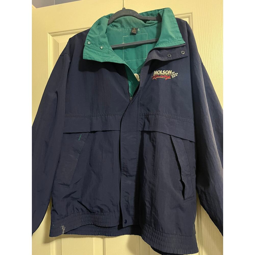 Vintage 90's The Victory Lap" Men's Molson Racing Windbreaker | Size Large